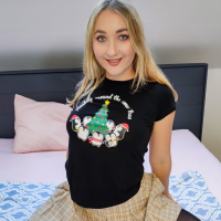 Lovely Chloe Chevalier enjoys taking a big cock deep in her ass for Xmas