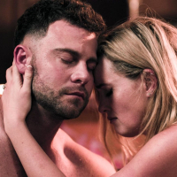 Sophia Burns and Charlie Forde getting down and dirty in FFM 3way sex scene