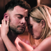 Sophia Burns and Charlie Forde getting down and dirty in FFM 3way sex scene