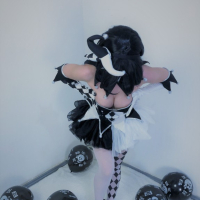 Sexy Clown Girl Harlequin y gnahatum e im Helouin Cosplay y