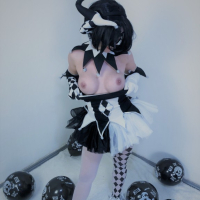 Sexy Clown Girl Harlequin y gnahatum e im Helouin Cosplay y