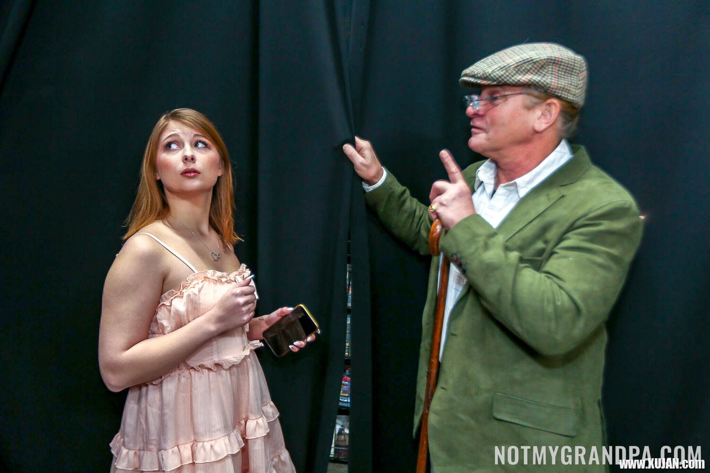 Naughty Ginger Grey gets exposed by old man in porn movie shop - Photo #3138888