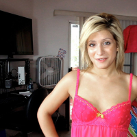 Lusty blonde girl Caprice Capone strokes blows then rides a big meatpole