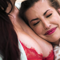 Natasha Nice Sheena Ryder and Spencer Bradley in lesbian 3some sex action