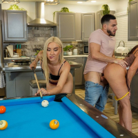 Wild bitches Jazmin Luv and Nina Dolci having intense 3some fucking