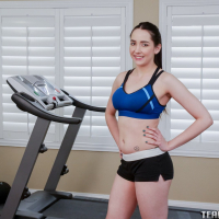 Naughty chick Kyra Rose having hardcore workout session