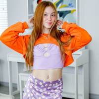Skinny chick Explicit Kait drops on her knees to blow Joshua Lewis