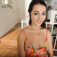 Cute Lily Adams rubs and fucks his Rock hard Boner