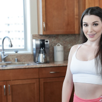 Sexy brunette girl Lily Lou gets her wet pussy pounded really hard