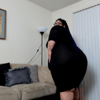 Solo chick Crystal Blue puts her curvy body on display