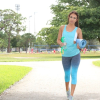 Fit bitch Aubrey Rose gets picked up at outdoor workout then banged