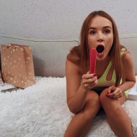 Kinky chick Kaisa Nord testing a new toy