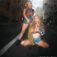 Hardcore FFM threesome with hot Angel Youngs and Blake Blossom