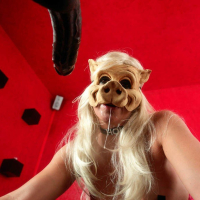 Blonde Raven Black gets talked into sucking and riding a dick