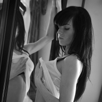 Super sexy chick Eileen Sue having black and white erotic photoshoot