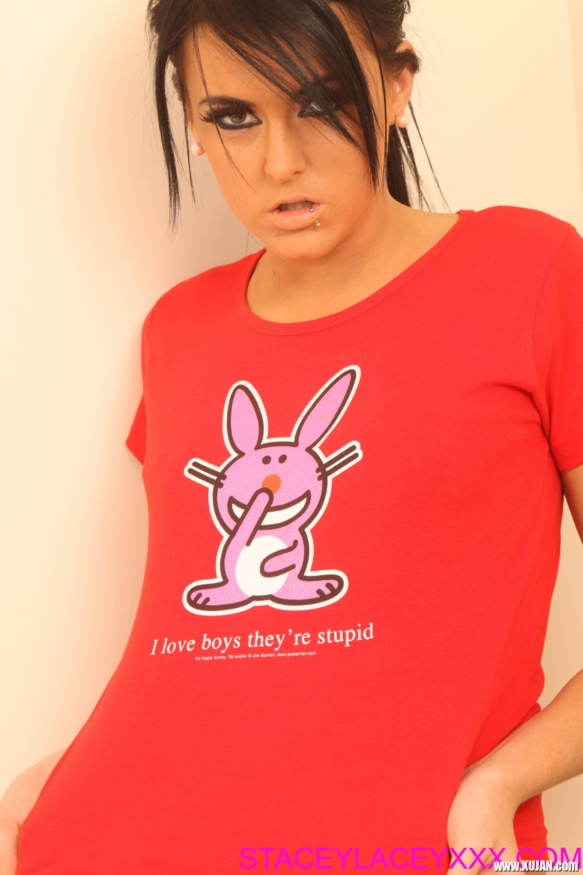 Stacey Lacey slides a red Toy up her juicy Snatch - Photo #3176219