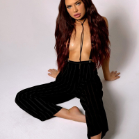 Gorgeous Sabina Rouge with natural tits hot ass doing striptease