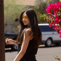 Topless brunette Scarlett Alexis loves posing outdoors for Zishy
