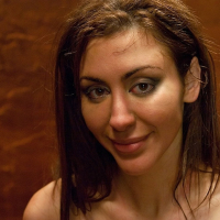 Hot brunette girl Princess Donna stripping naked
