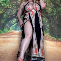 BBW Samantha 38G whoes off her feet in big wedge shoes
