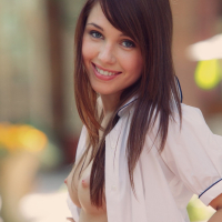 Marissa Mei strips off Schoolgirl Outfit outdoors