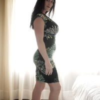 Kinky Miss Hybrid tries on a fresh pair of Nylons