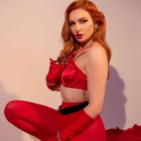 Redhead Lacy Lennon with natural tits and hot ass wearing lingerie