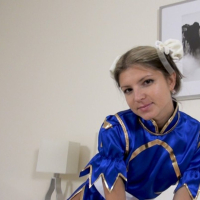 Cosplaying Gina Gerson takes on a hard meat Pole