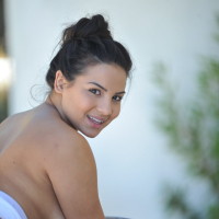 Busty Babe Lacey Banghard peels off her sexy Thong