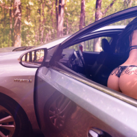 Foxy Erika Larson unveils her hot Bod in her Car