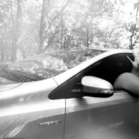 Foxy Erika Larson unveils her hot Bod in her Car
