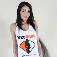 Cutie Shiny Lola strips her FreeOnes Shorts and Tank