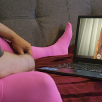 Sarah Dark having webcam sex with a bi boyfriend