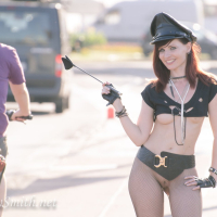 Jeny Smith walks around the Town with her Tits out