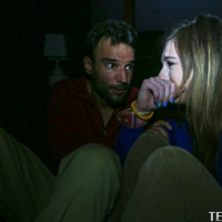Lusty young chick Avery Moon must keep quiet during deep fuck