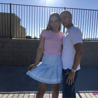 Young latina Alita Lee shows off panties upskirt
