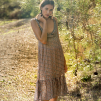 Shameless young Katrine Pirs reveals beautiful nude body in nature