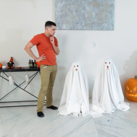 Halloween threesome with sexy Lana Smalls and her best friend