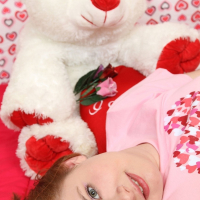 Cute teen babe Lil Candy gets wet on Valentines Day
