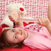 Cute teen babe Lil Candy gets wet on Valentines Day
