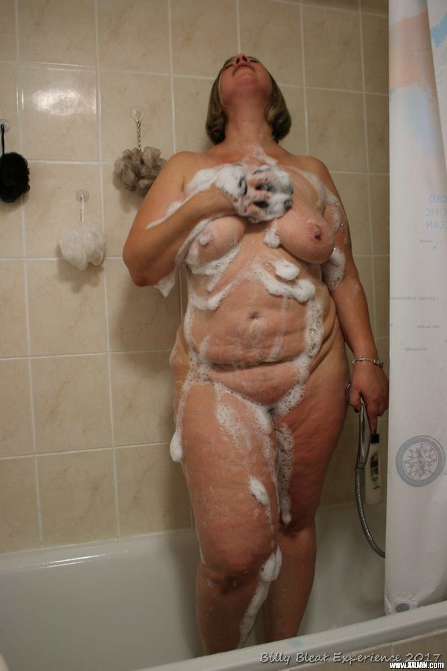 BBW MILF Shooting Star takes a hot steamy soapy shower - Photo #3236834