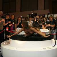 Cathy Heaven playing on the FreeOnes bed in Venus