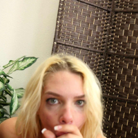 Filthy blonde babe Ally Brooks blows a big dick for a facial reward