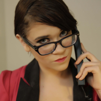 Lucie Bee sucking some Cock wearing geeky Glasses