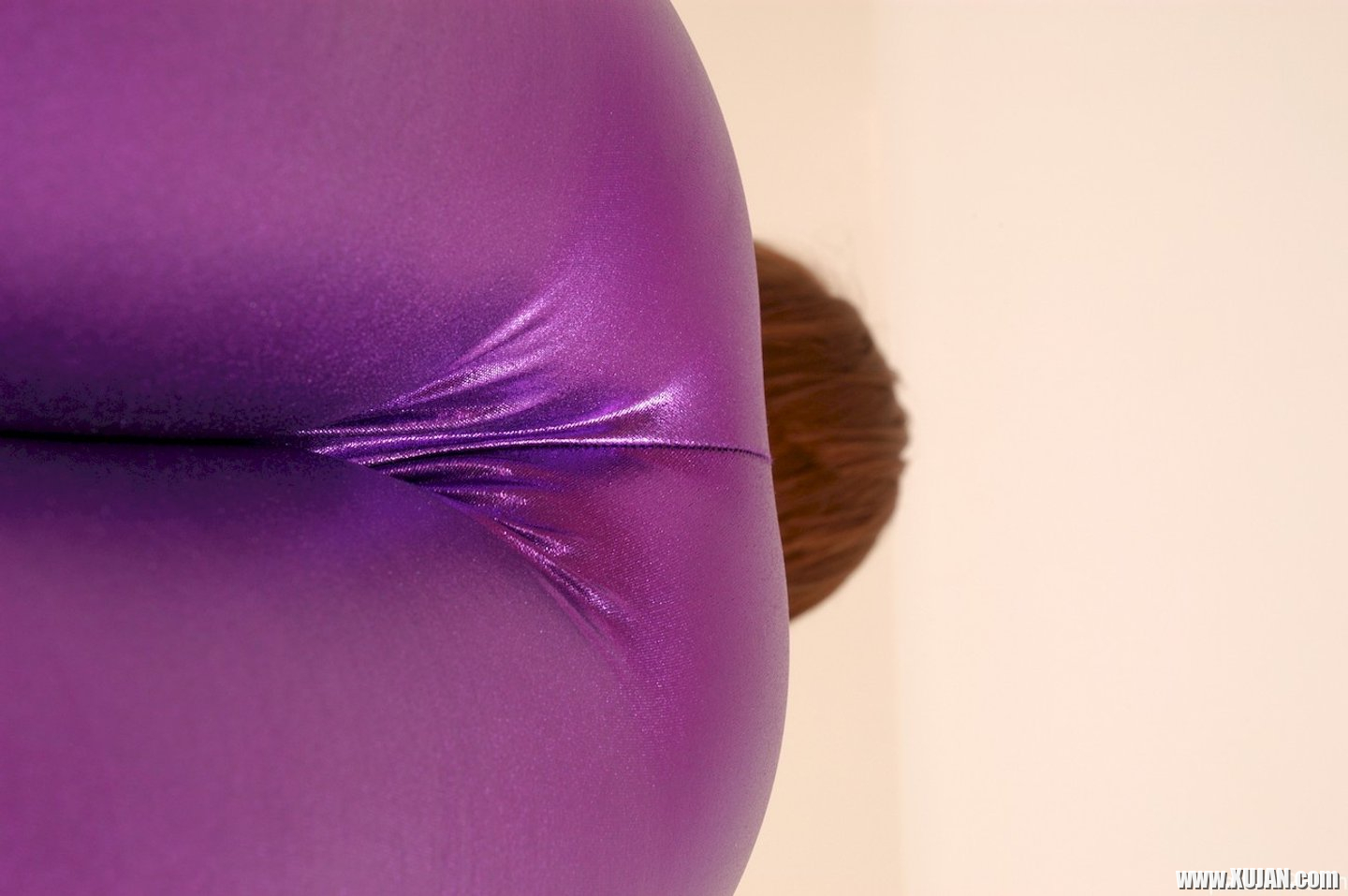 Amazing chick Cate Harrington showing her ass in shiny purple pants - Photo #3246598