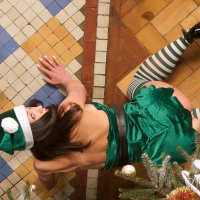Miss Hybrid unwraps her big Boobs for Christmas