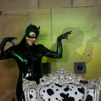 Naughty Miss Hybrid turns into sexy Cat Woman