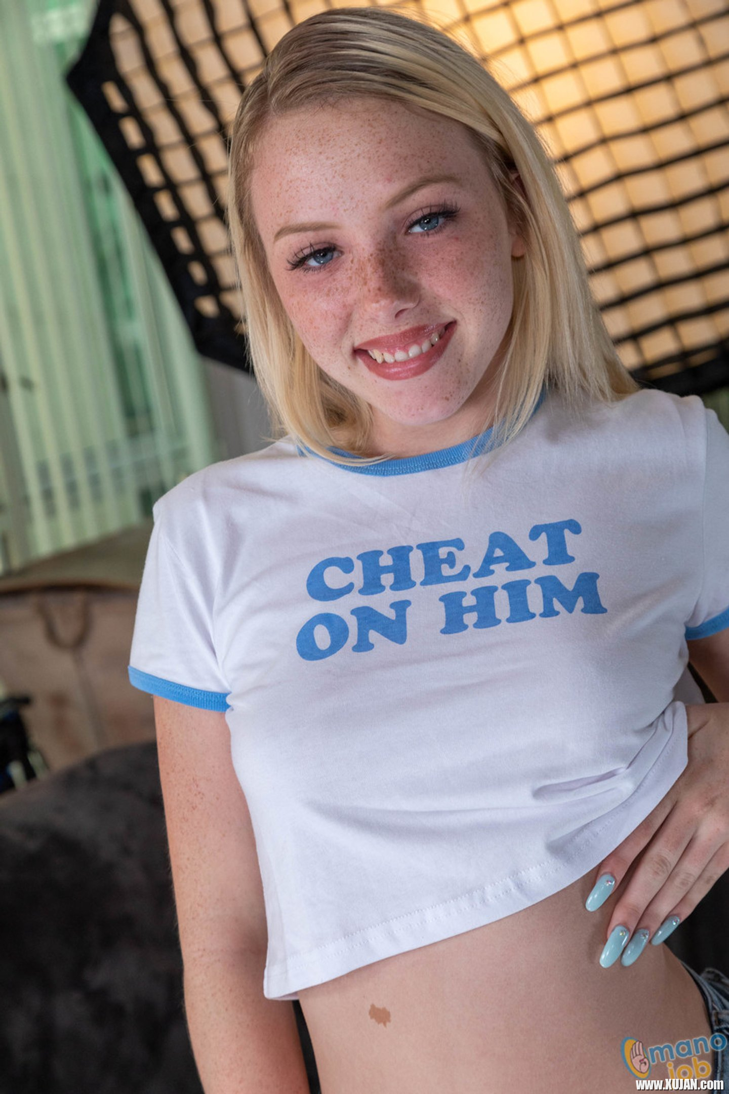 Cute blonde college babe giving her BF a dick massage Dixie Lynn - Photo #3255565