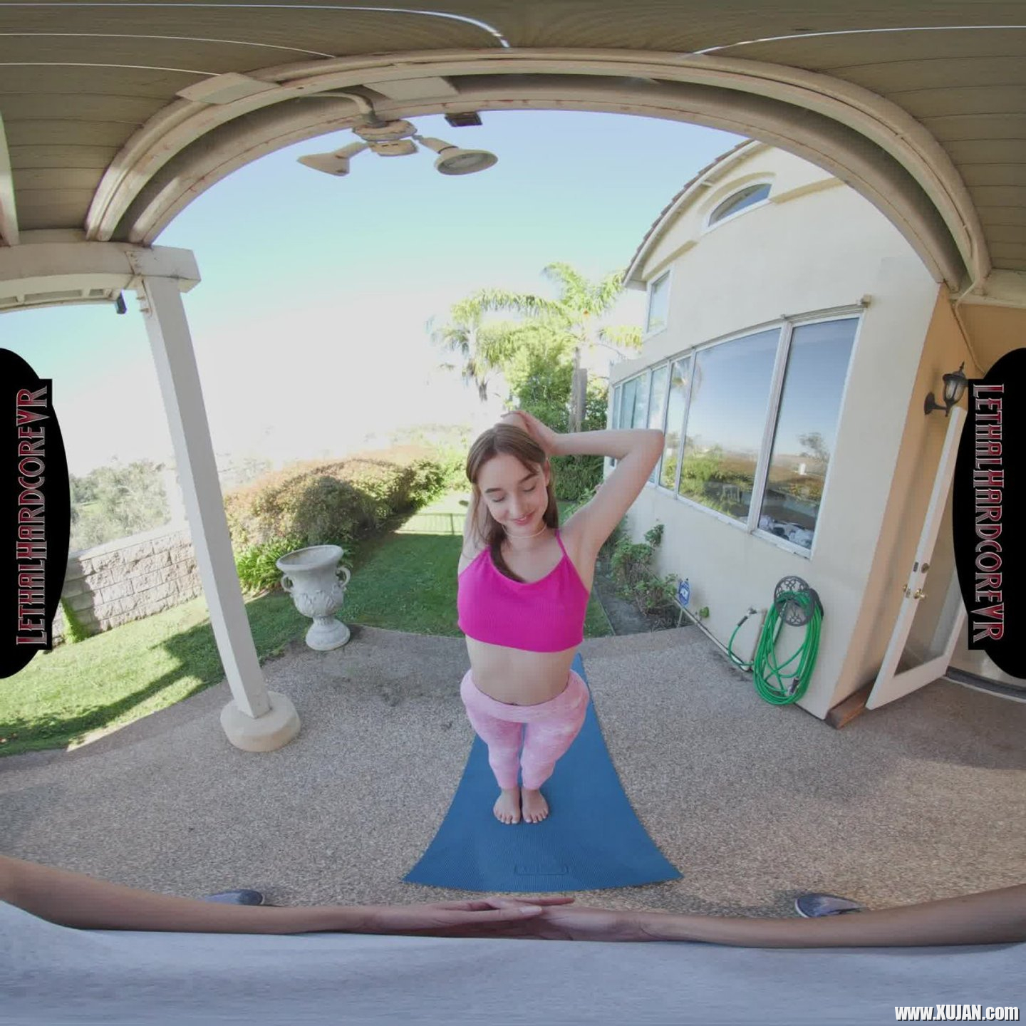 Naughty brunette Melanie Marie gets her pussy stretched during VR yoga - Photo #3260799
