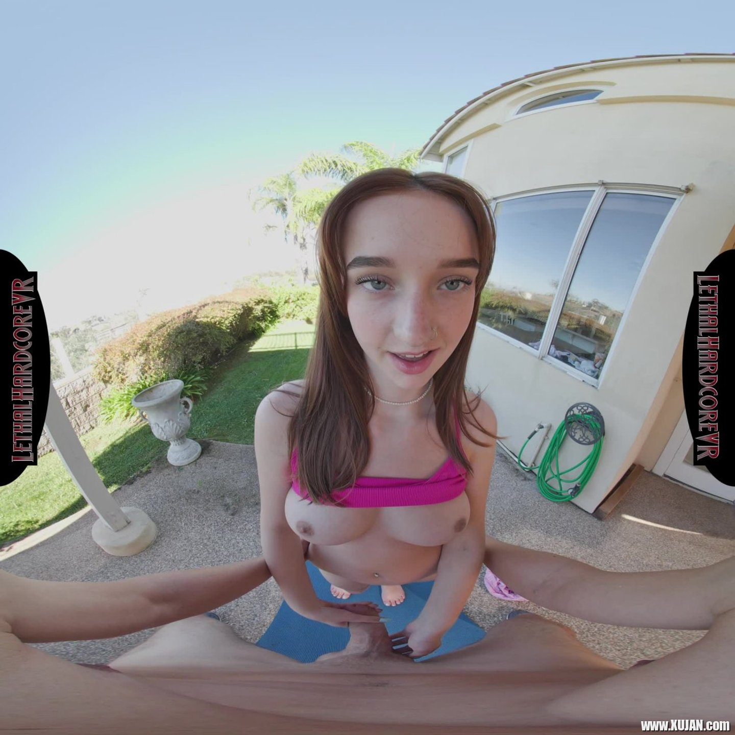 Naughty brunette Melanie Marie gets her pussy stretched during VR yoga - Photo #3260805